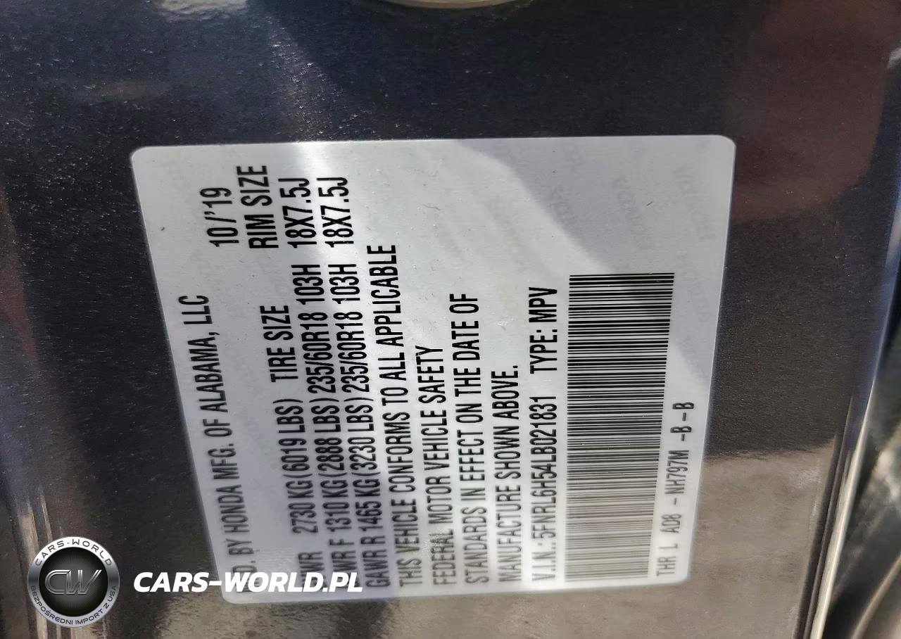 2020 Honda Odyssey Ex VIN:5FNRL6H54LB021831 - 13