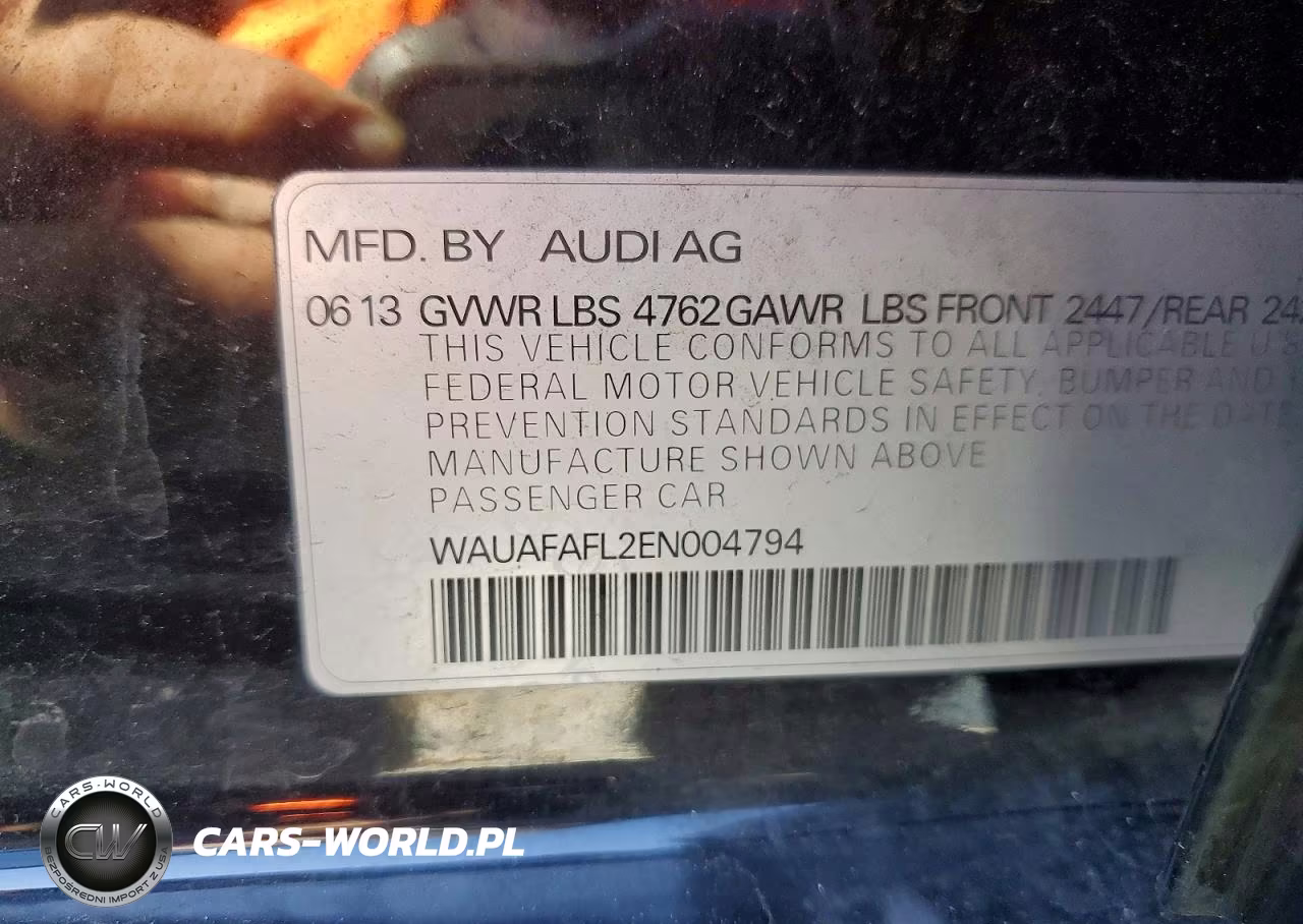 2014 Audi A4 Premium VIN:WAUAFAFL2EN004794 - 13