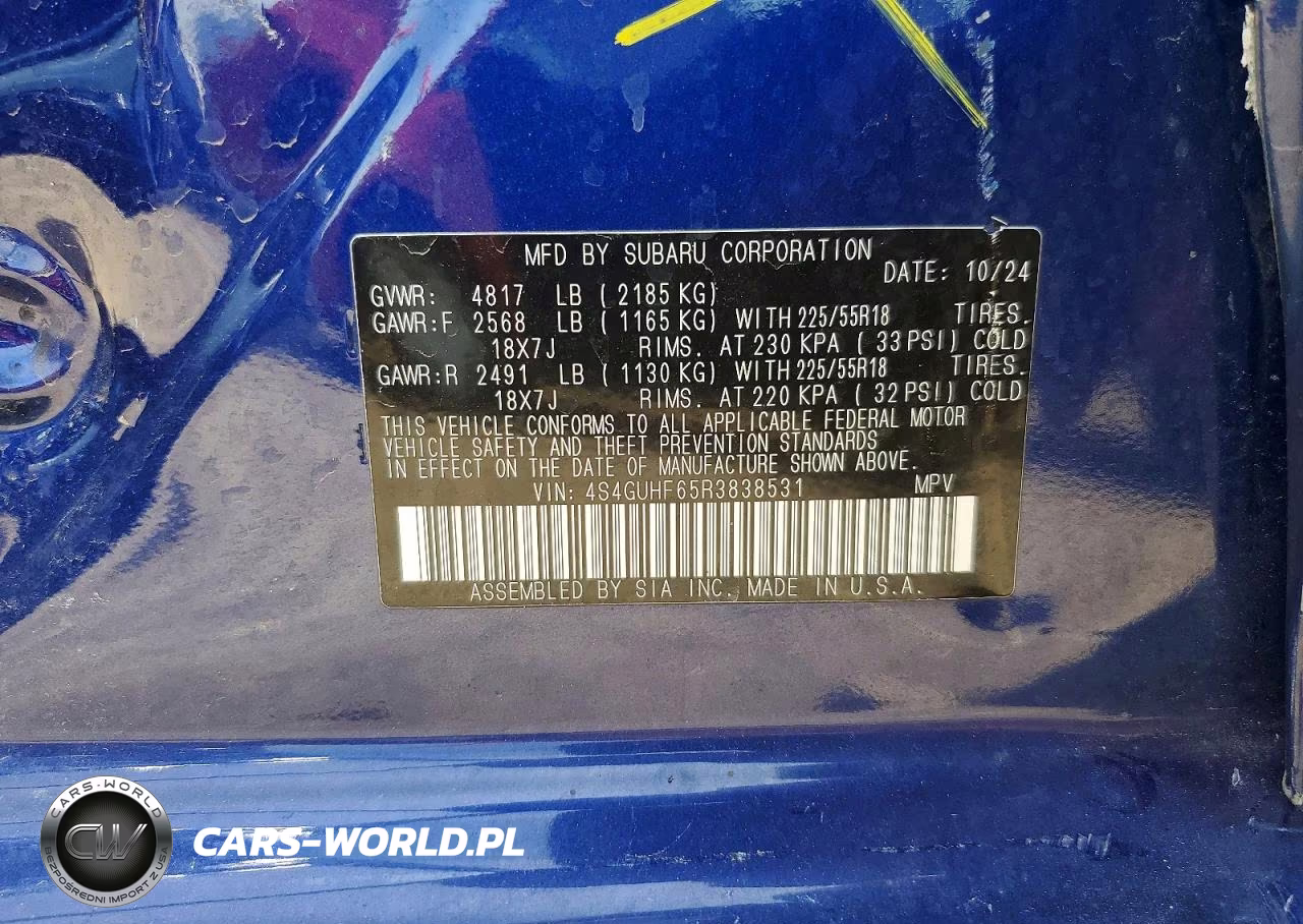 2024 Subaru Crosstrek Sport VIN:4S4GUHF65R3838531 - 13