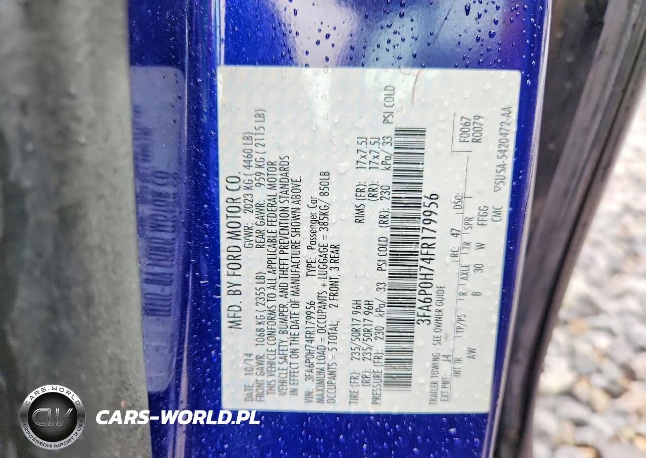 2015 Ford Fusion Se VIN:3FA6P0H74FR179956 - 12