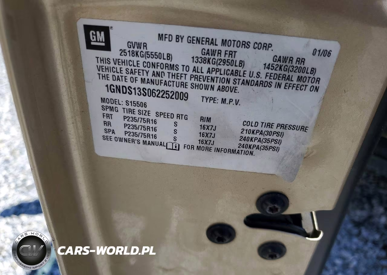 2006 Chevrolet Trailblazer Ls VIN:1GNDS13S062252009 - 13