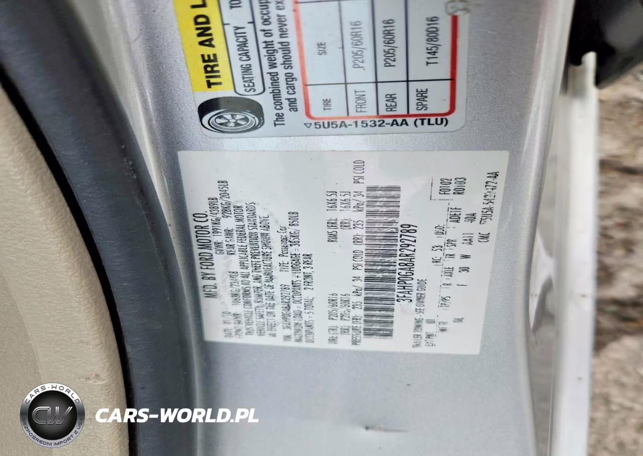2010 Ford Fusion S VIN:3FAHP0GA8AR292789 - 12