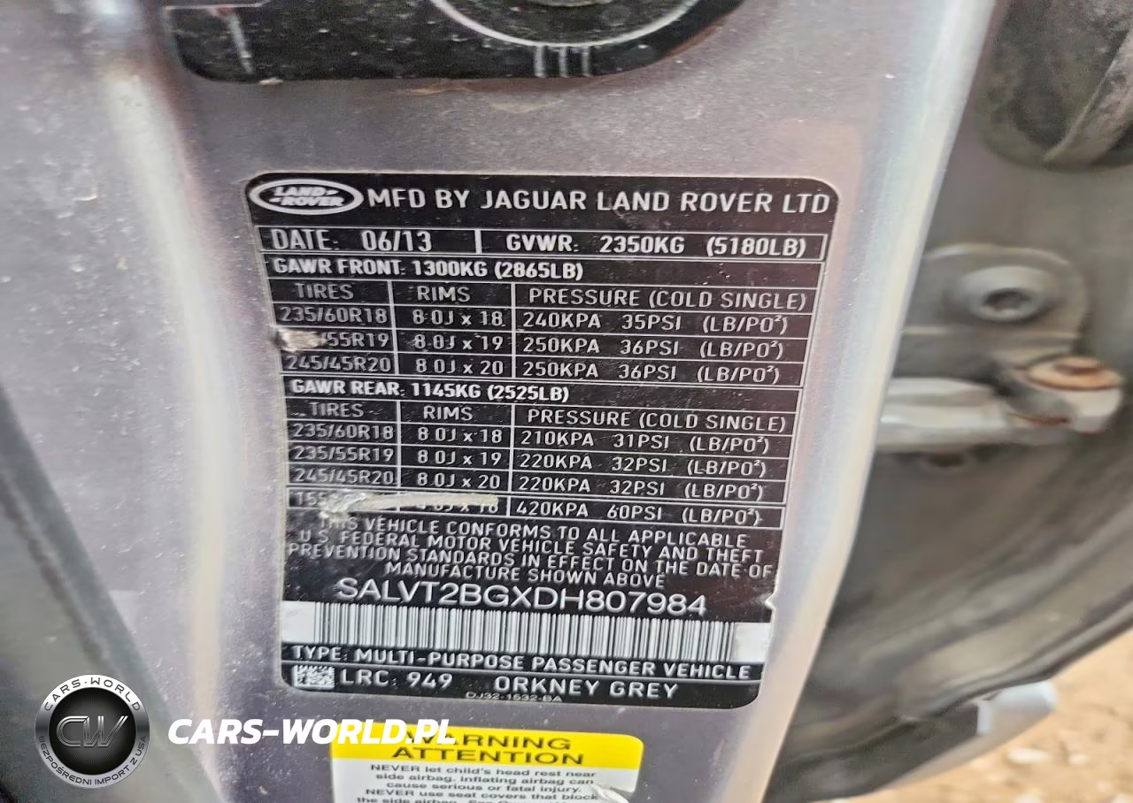 2013 Land Rover Range Rover Evoque Dynamic Premium VIN:SALVT2BGXDH807984 - 13
