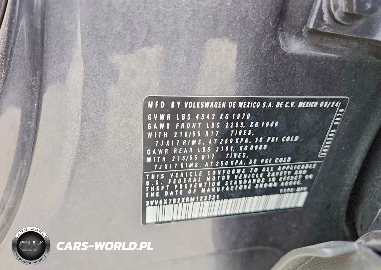 2024 Volkswagen Taos S VIN:3VV5X7B2XRM123731 - 12