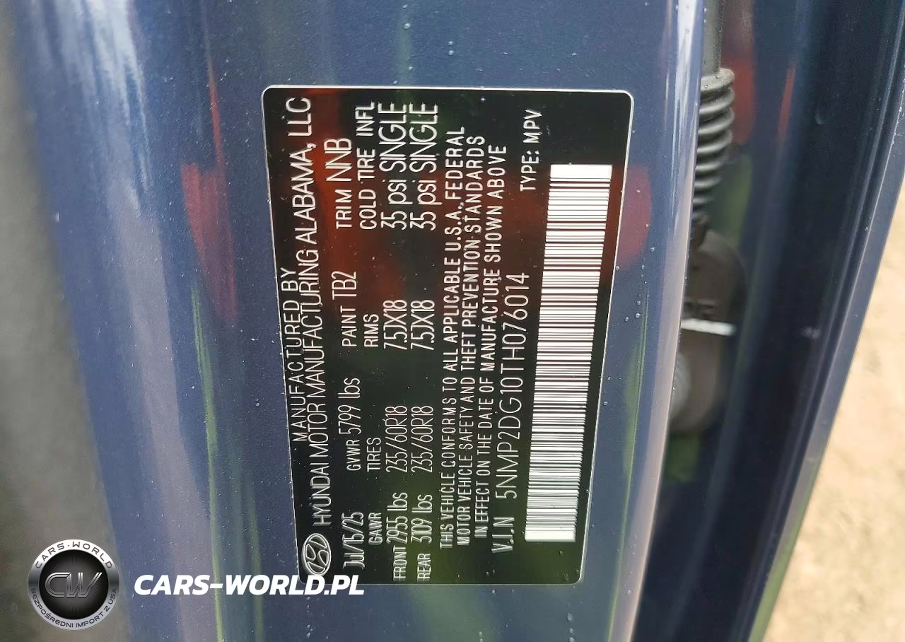 2026 Hyundai Santa Fe Sel VIN:5NMP2DG10TH076014 - 13