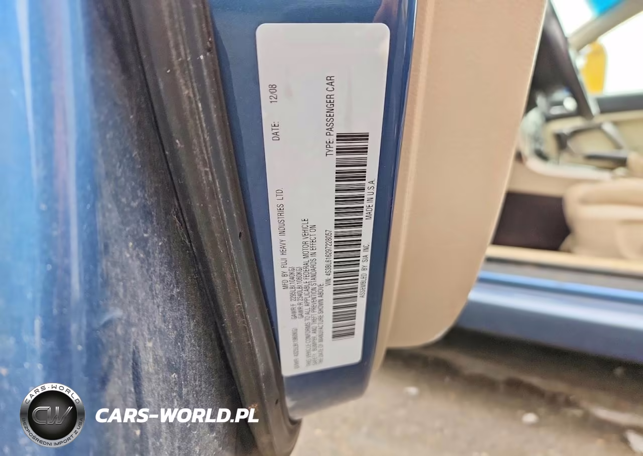 2009 Subaru Legacy 2.5I VIN:4S3BL616297228057 - 12