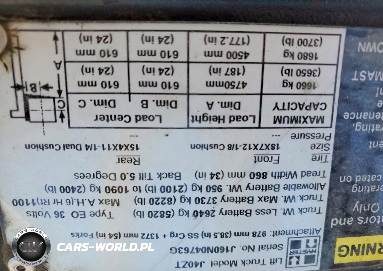 2009 Hyster J40Zt - Forklift VIN:J160N04763G - 10