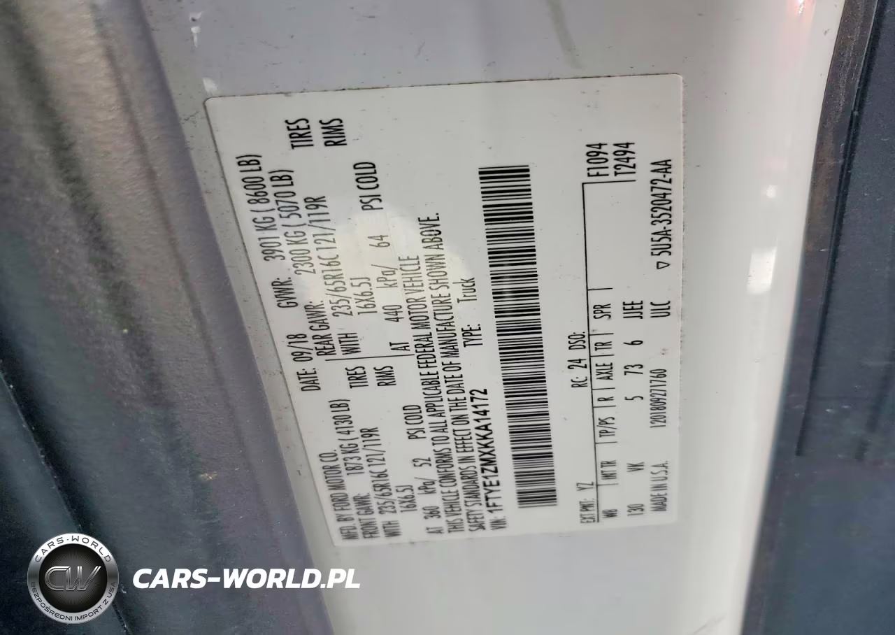 2019 Ford Transit 150 Delivery Van VIN:1FTYE1ZMXKKA14172 - 13