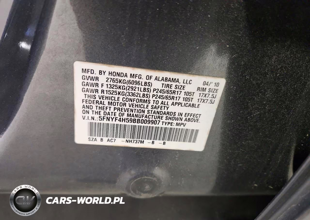 2011 Honda Pilot Exl VIN:5FNYF4H59BB009907 - 14