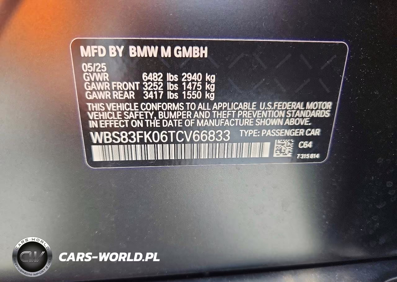 2026 BMW M5 VIN:WBS83FK06TCV66833 - 13