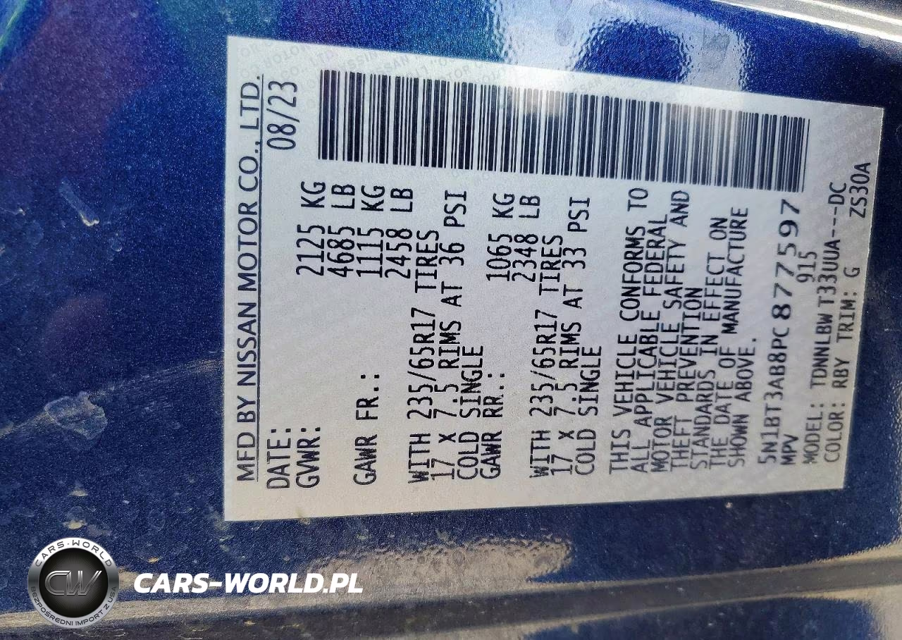 2023 Nissan Rogue S VIN:5N1BT3AB8PC877597 - 13