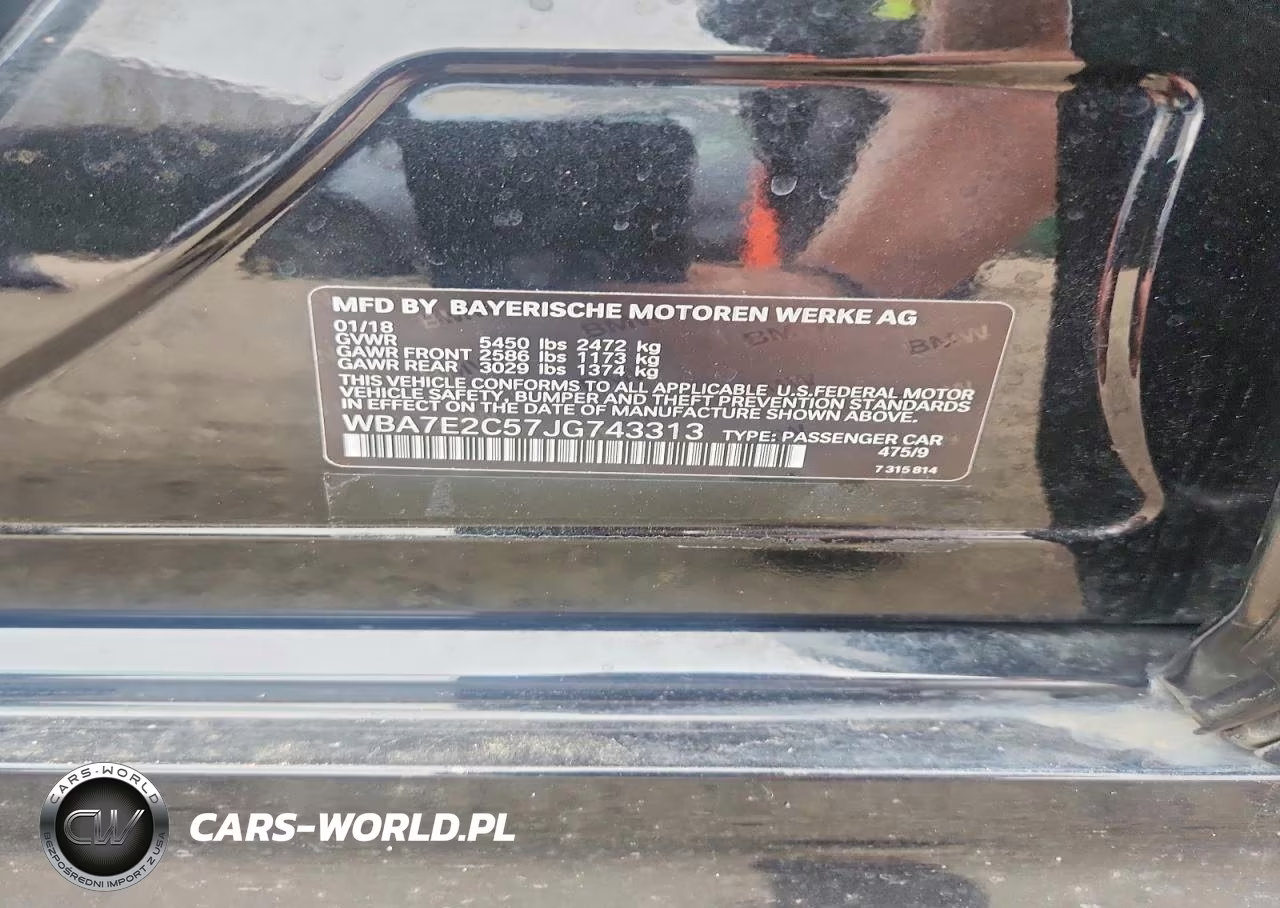 2018 BMW 740 I VIN:WBA7E2C57JG743313 - 12