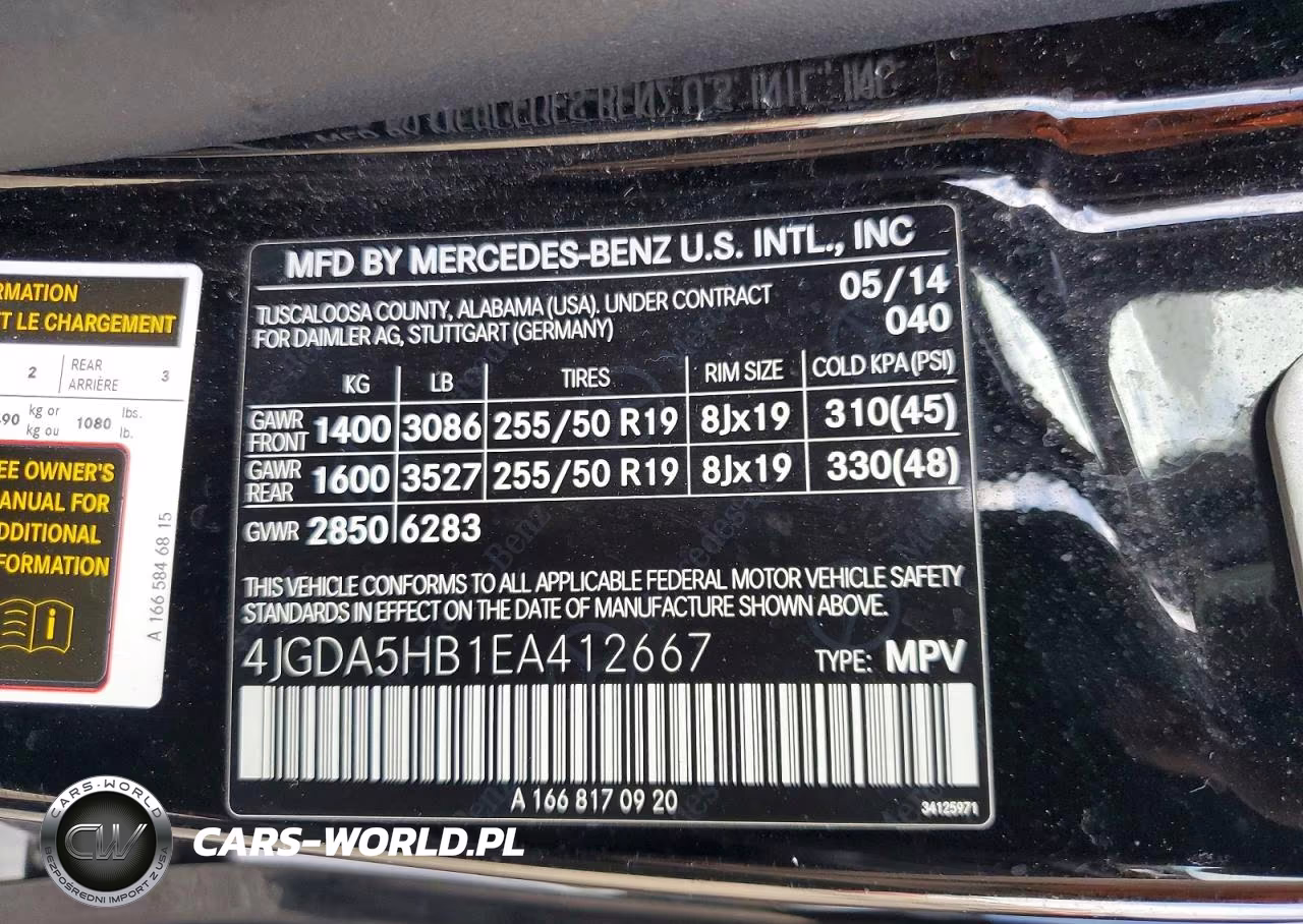 2014 Mercedes-Benz Ml 350 4Matic VIN:4JGDA5HB1EA412667 - 13