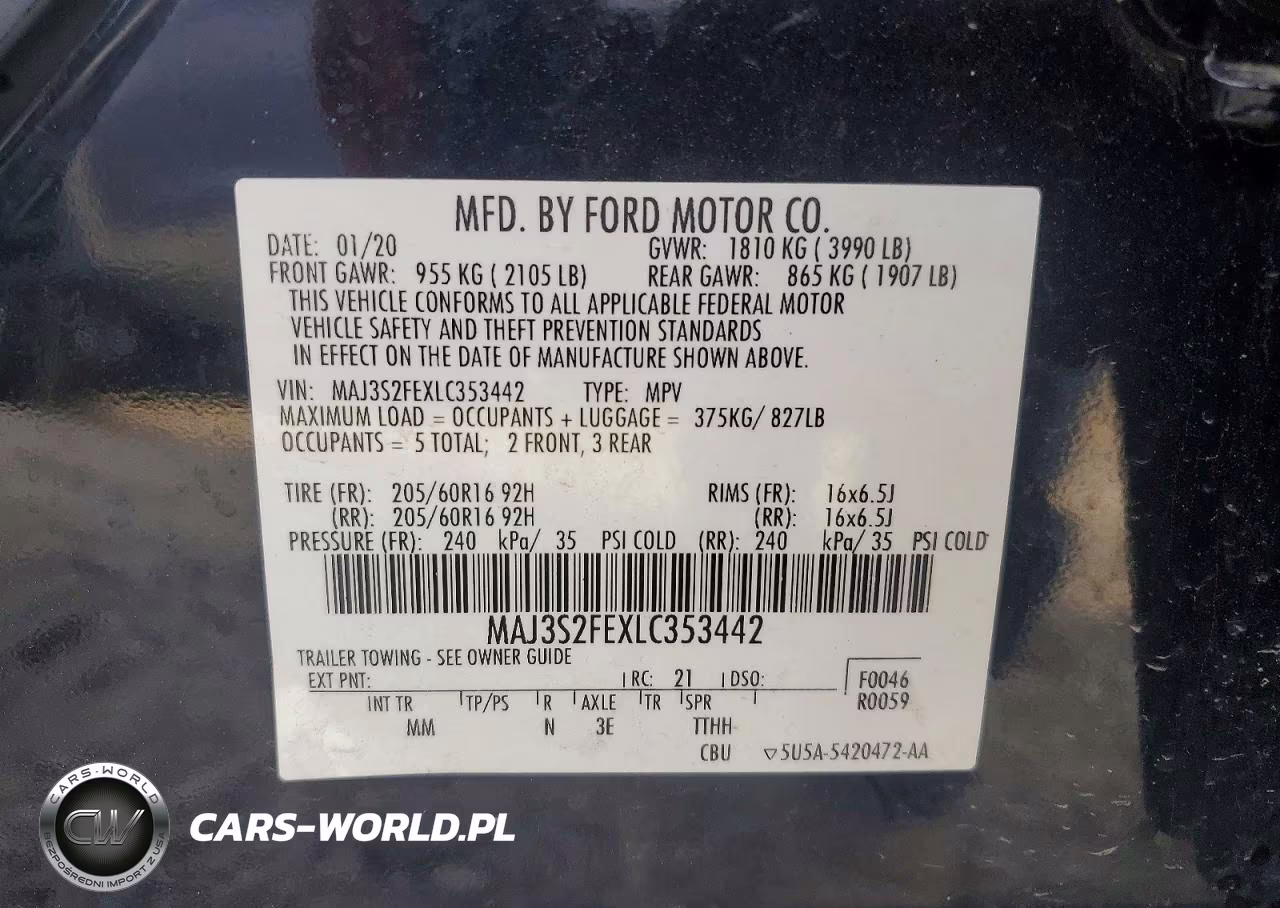 2020 Ford Ecosport S VIN:MAJ3S2FEXLC353442 - 14