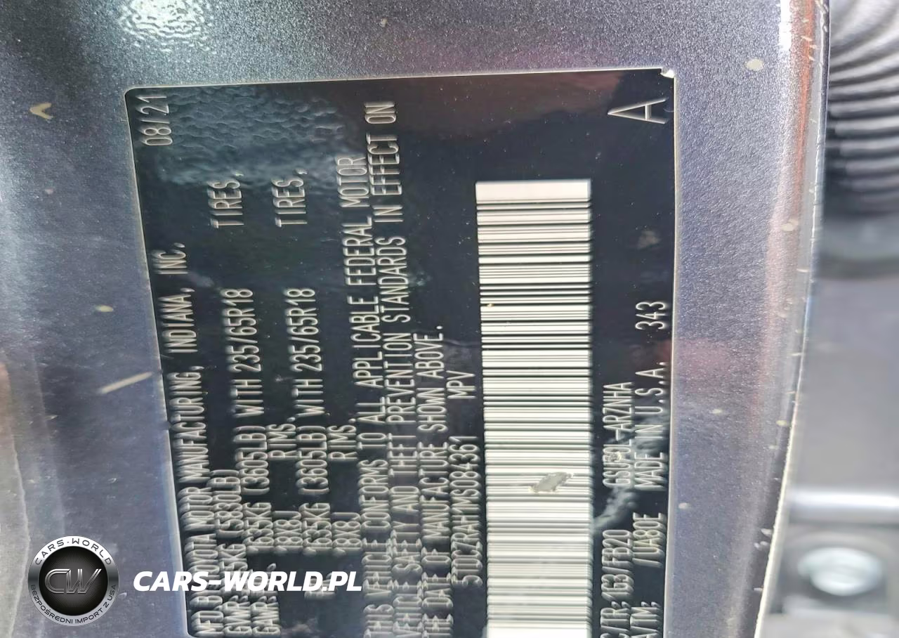 2021 Toyota Highlander L VIN:5TDCZRAH1MS084361 - 13