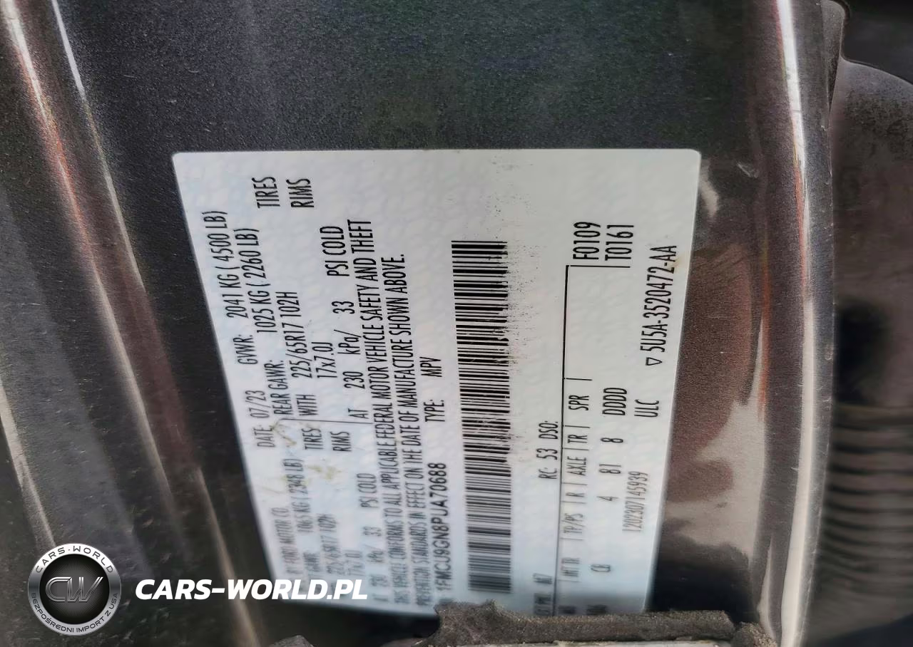 2023 Ford Escape Active VIN:1FMCU9GN8PUA70688 - 13