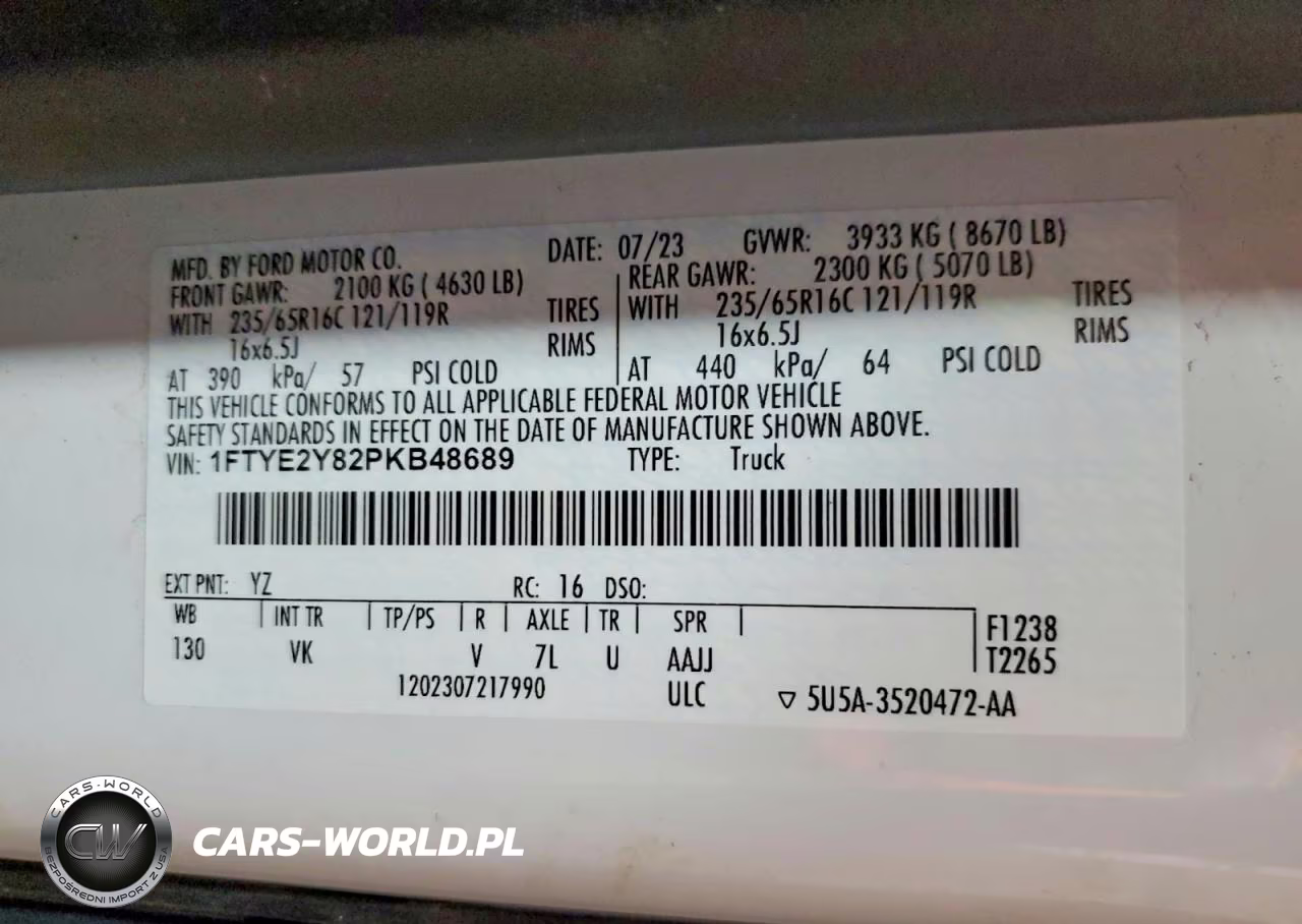 2023 Ford Transit T-150 VIN:1FTYE2Y82PKB48689 - 14