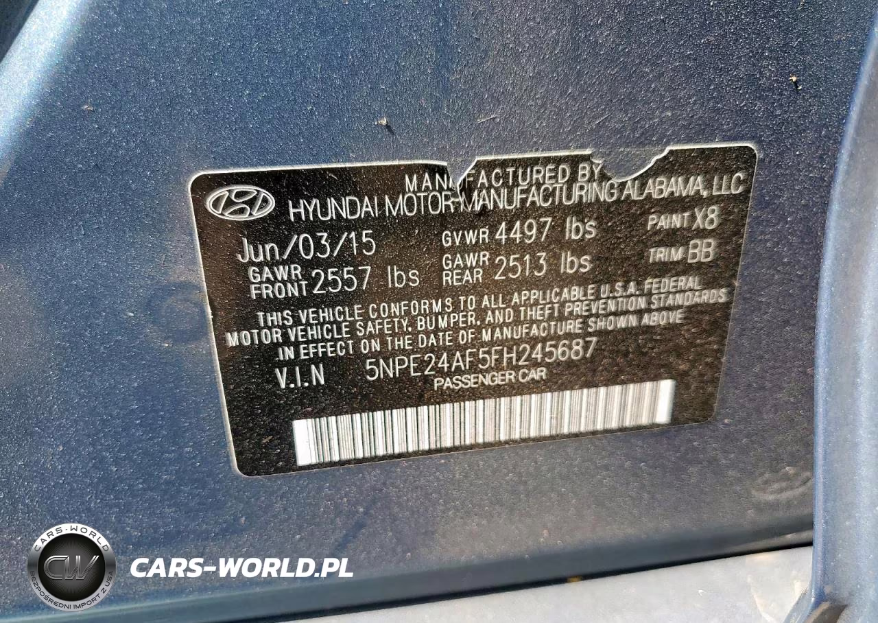 2015 Hyundai Sonata Se VIN:5NPE24AF5FH245687 - 12