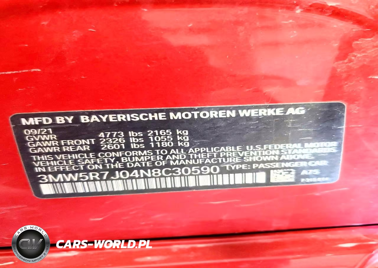 2022 BMW 330Xi VIN:3MW5R7J04N8C30590 - 13
