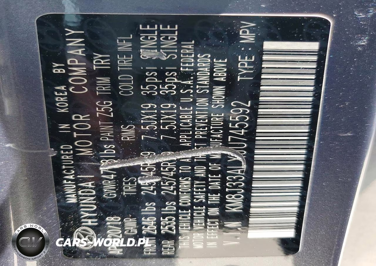 2018 Hyundai Tucson Sport VIN:KM8J33ALXJU745592 - 14