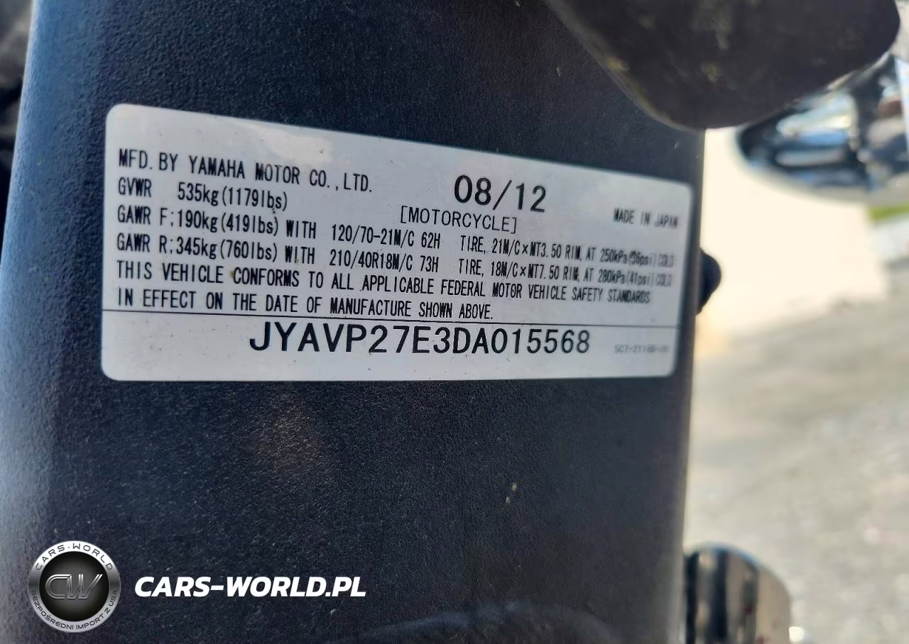 2013 Yamaha Xv1900 Cu VIN:JYAVP27E3DA015568 - 9