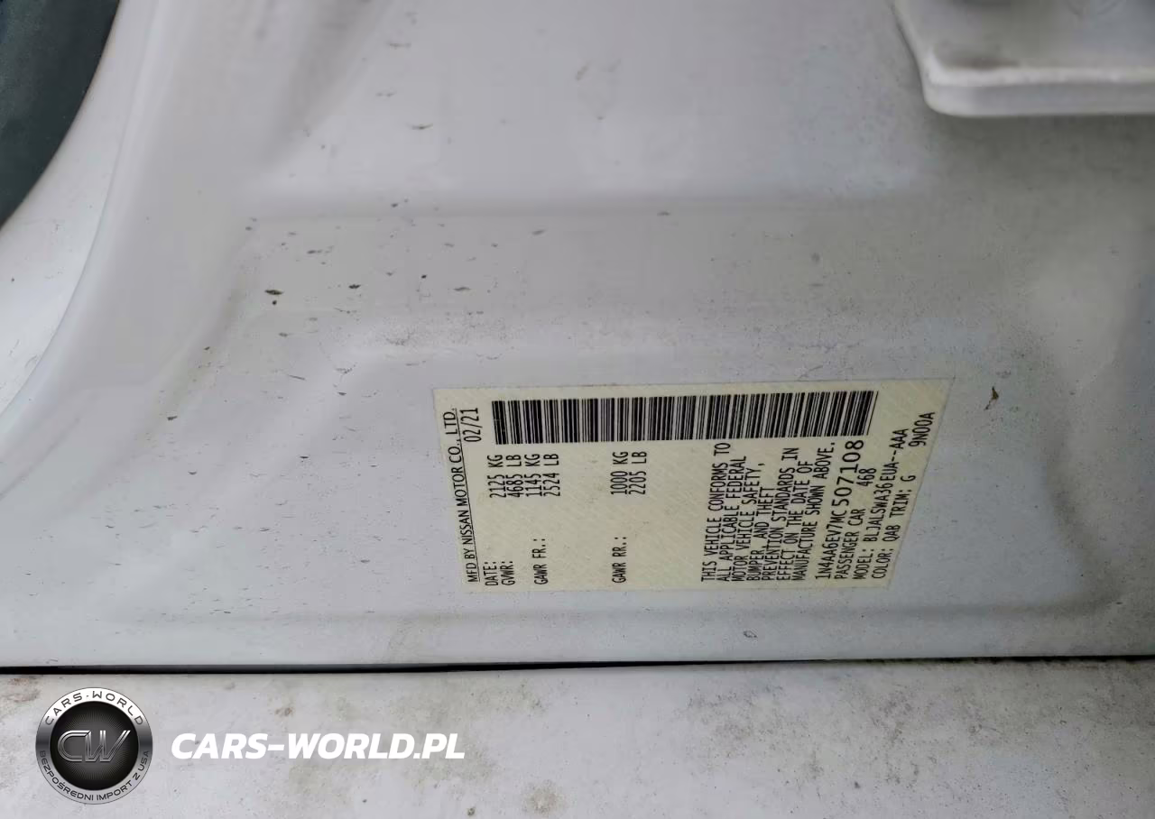 2021 Nissan Maxima Sr VIN:1N4AA6EV7MC507108 - 12
