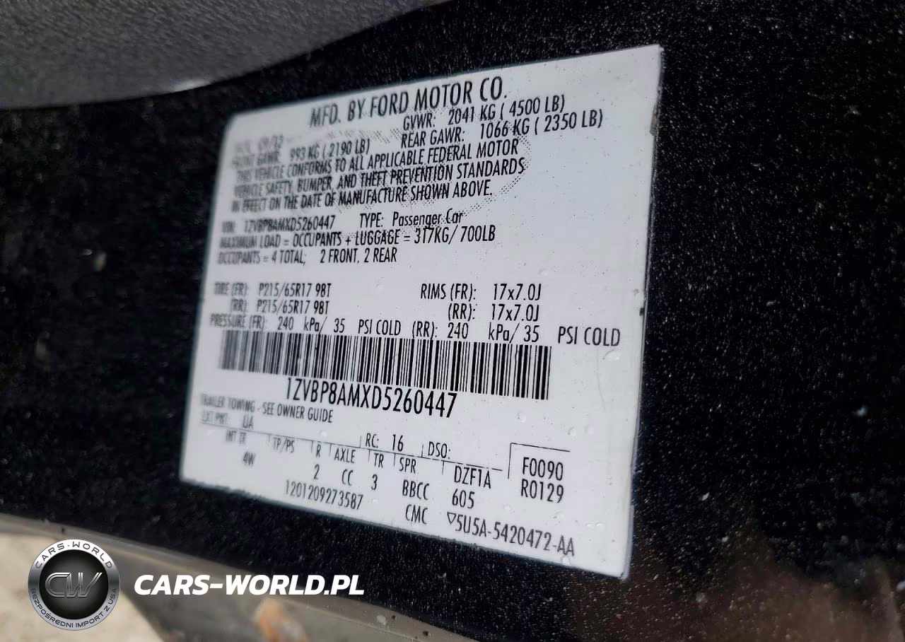 2013 Ford Mustang VIN:1ZVBP8AMXD5260447 - 13