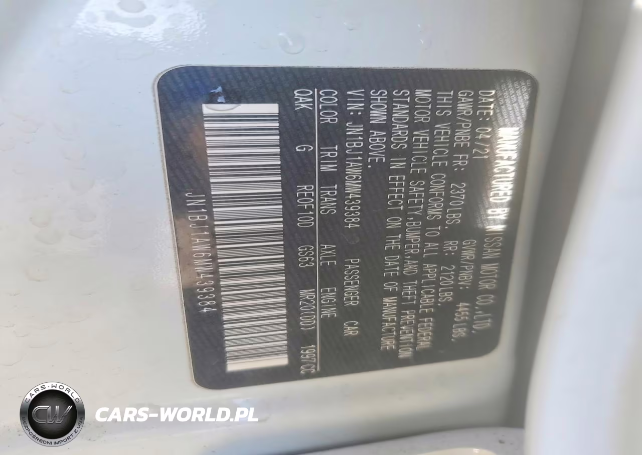2021 Nissan Rogue Sport S VIN:JN1BJ1AW6MW439384 - 14