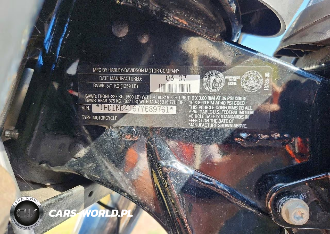 2007 Harley-Davidson Flhx VIN:1HD1KB4167Y689761 - 9