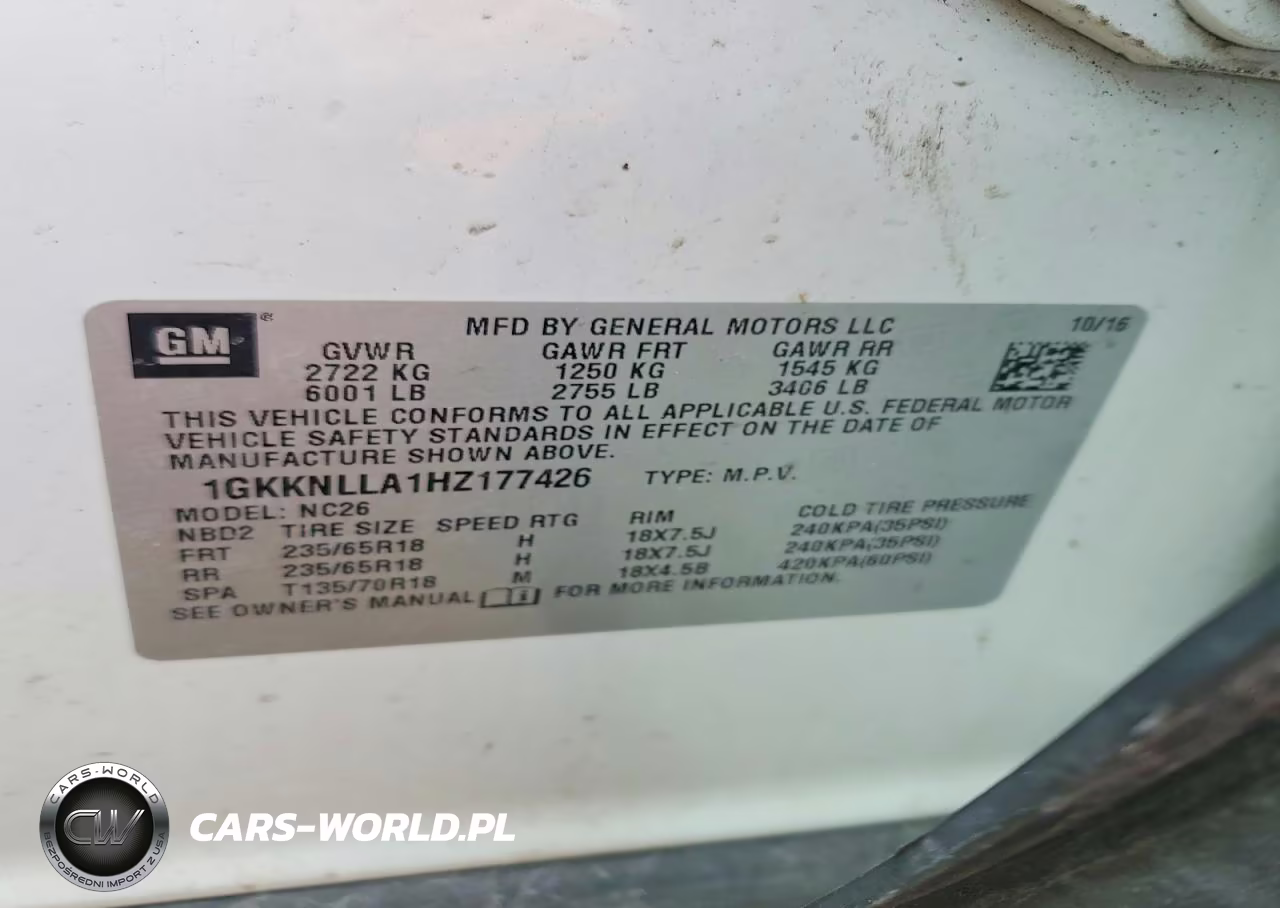 2017 GMC Acadia Sle VIN:1GKKNLLA1HZ177426 - 13
