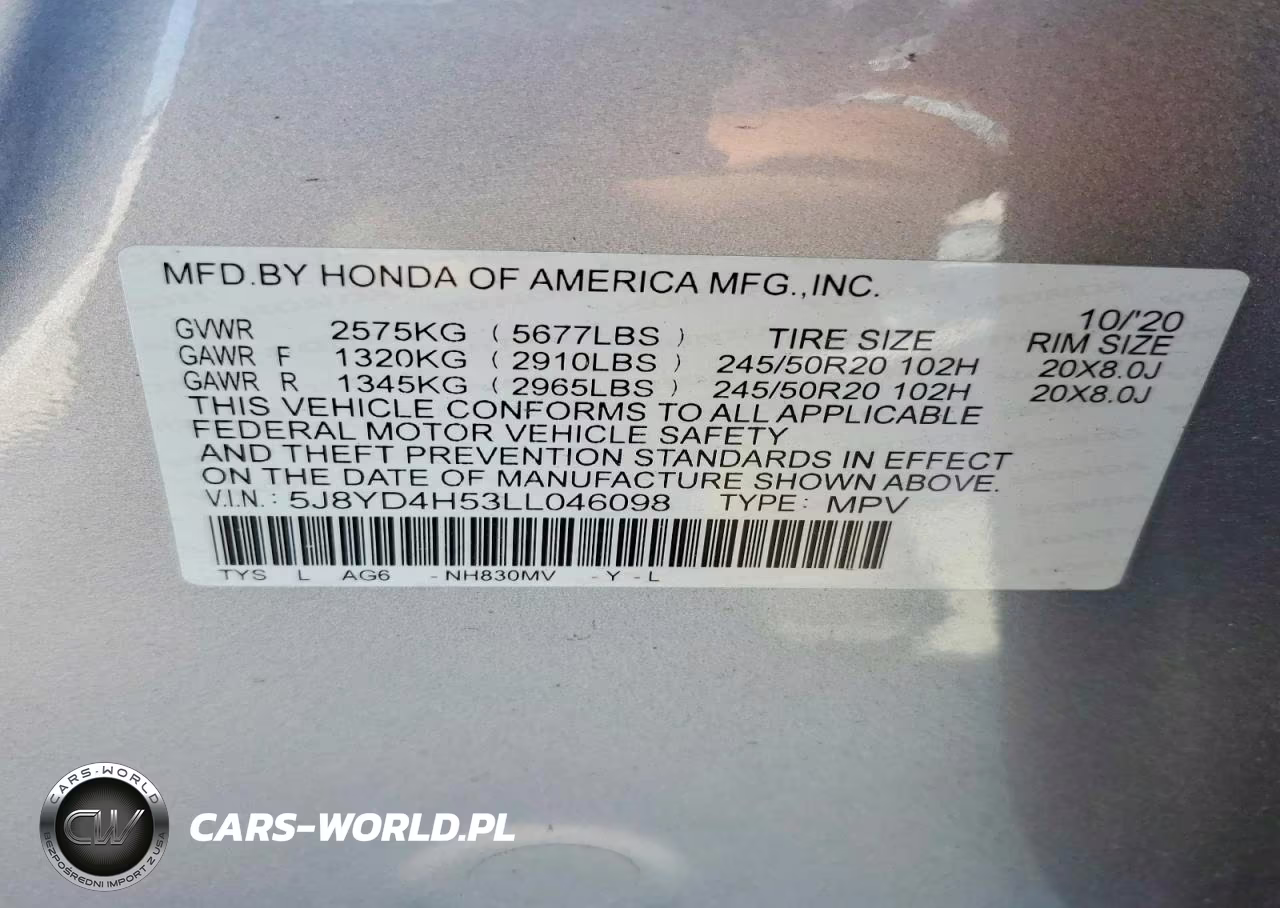 2020 Acura Mdx Technology VIN:5J8YD4H53LL046098 - 13