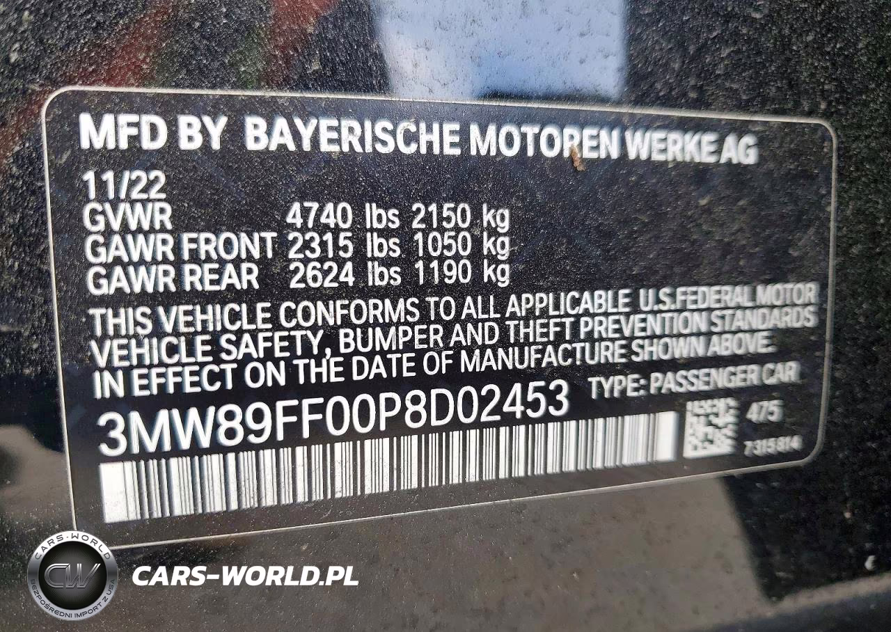 2023 BMW 330Xi VIN:3MW89FF00P8D02453 - 13