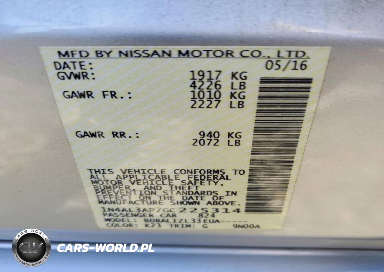 2016 Niss Altima VIN:1N4AL3AP7GC225314 - 12