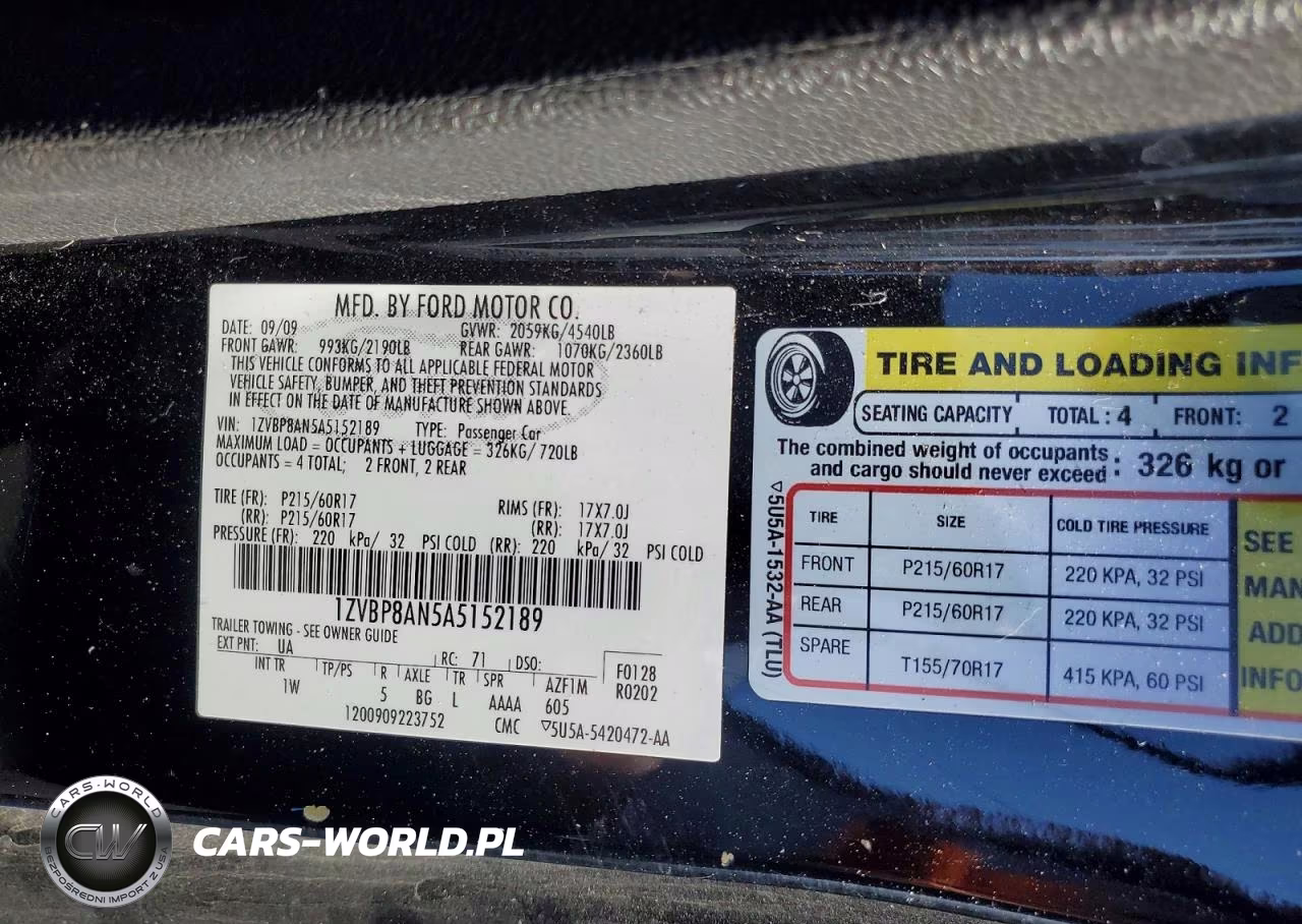 2010 Ford Mustang VIN:1ZVBP8AN5A5152189 - 12
