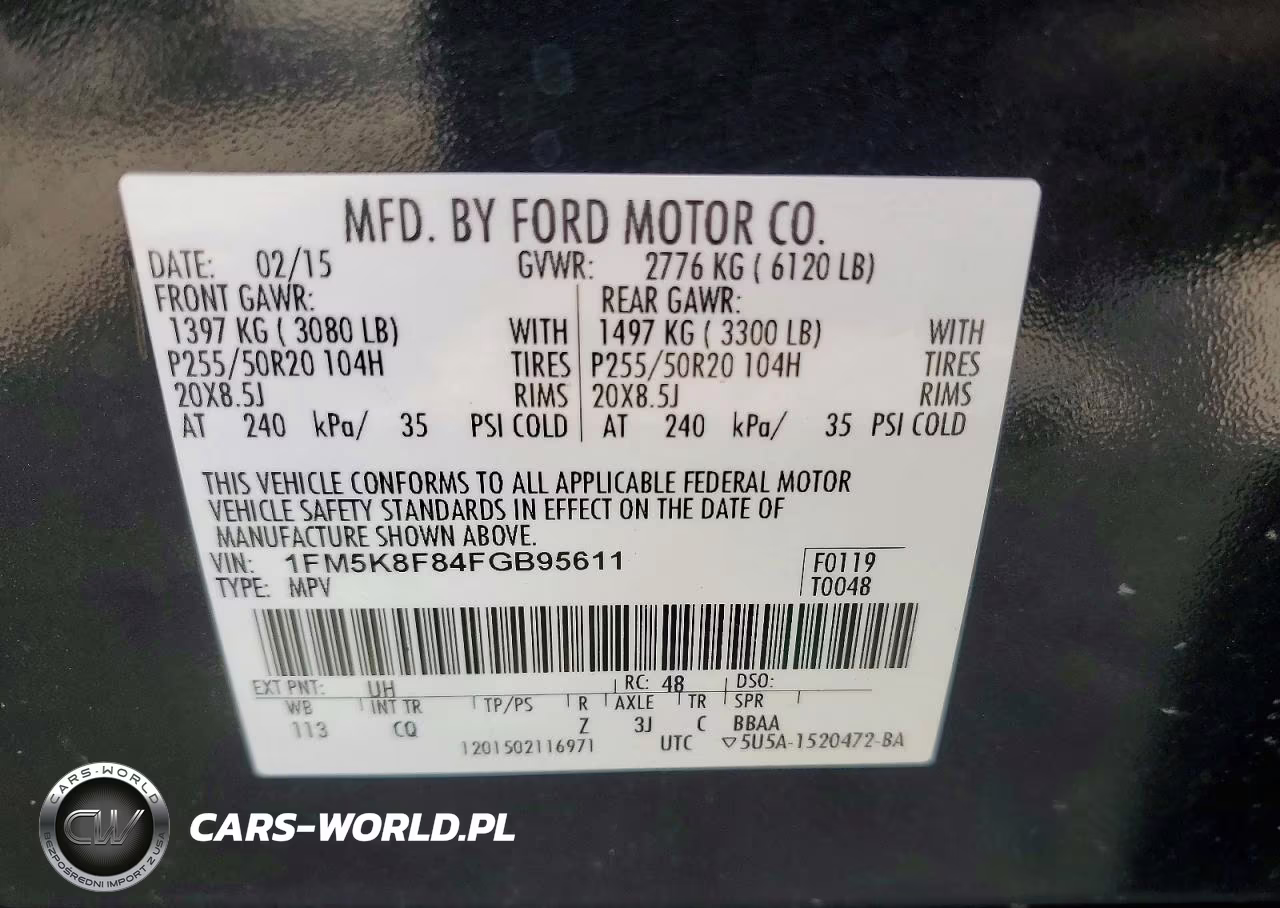 2015 Ford Explorer Limited VIN:1FM5K8F84FGB95611 - 13