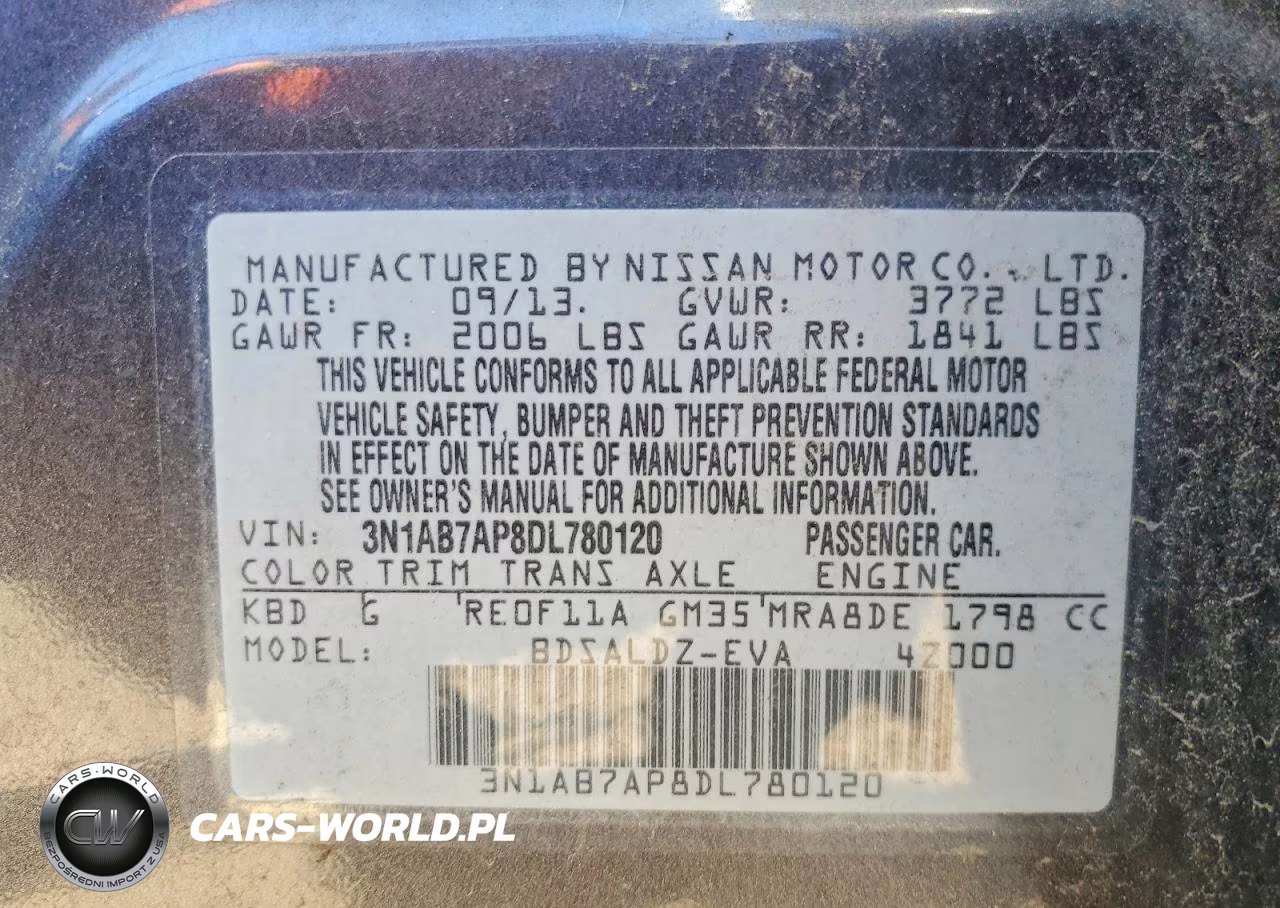 2013 Nissan Sentra S VIN:3N1AB7AP8DL780120 - 12