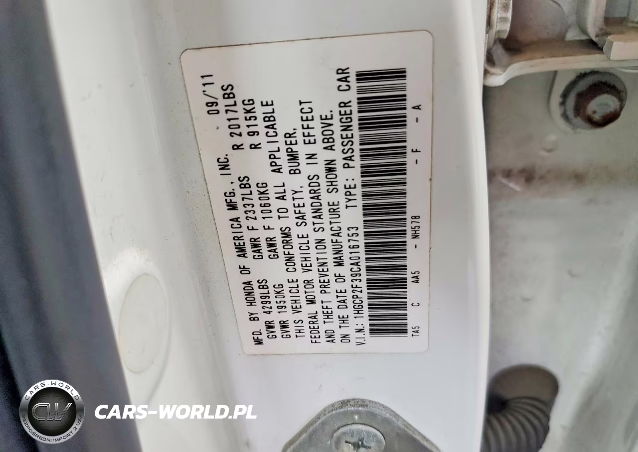 2012 Honda Accord Lx VIN:1HGCP2F39CA016753 - 12