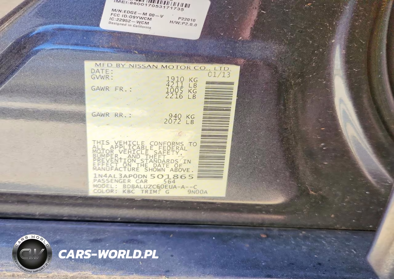 2013 Nissan Altima 2.5 VIN:1N4AL3AP0DN501865 - 12