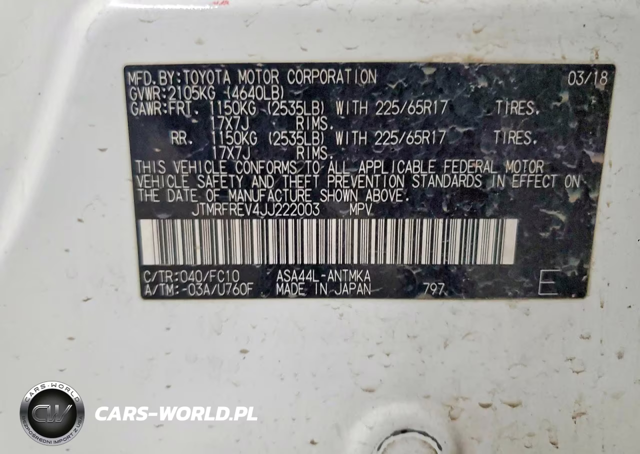 2018 Toyota Rav4 Xle VIN:JTMRFREV4JJ222003 - 12