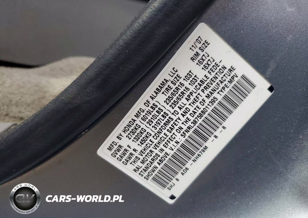 2008 Honda Odyssey Exl VIN:5FNRL38758B011395 - 14