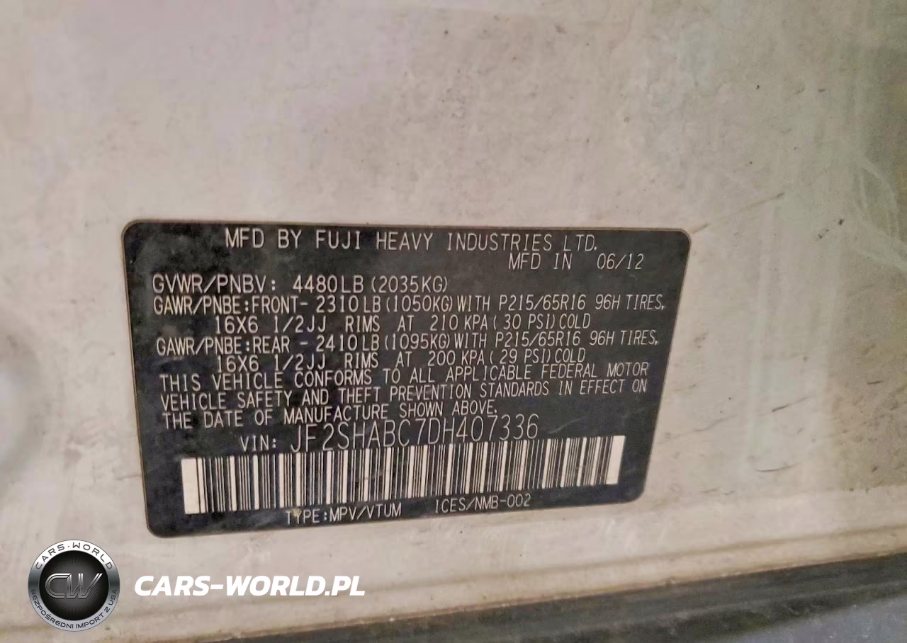 2013 Subaru Forester 2.5X VIN:JF2SHABC7DH407336 - 13