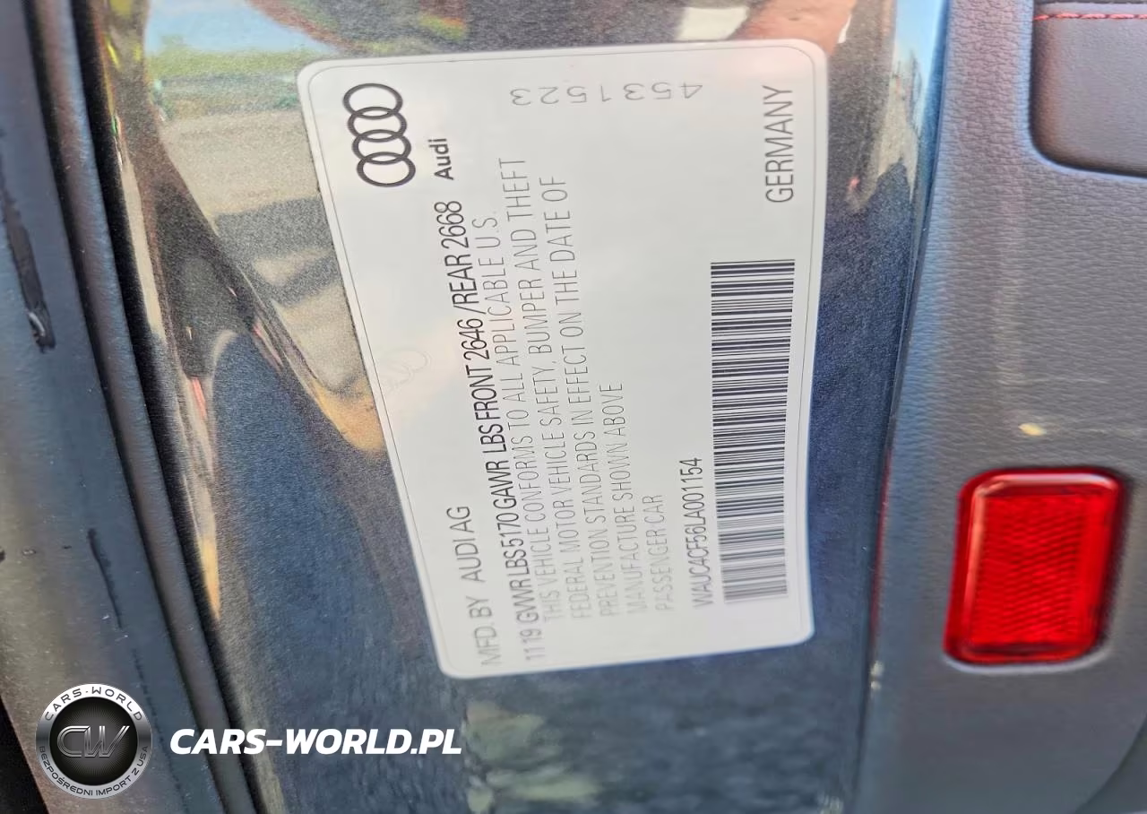 2020 Audi S5 Premium Plus VIN:WAUC4CF56LA001154 - 12