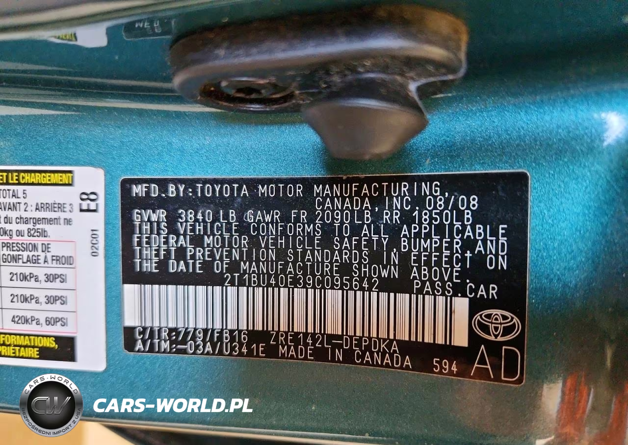 2009 Toyota Corolla Le VIN:2T1BU40E39C095642 - 12
