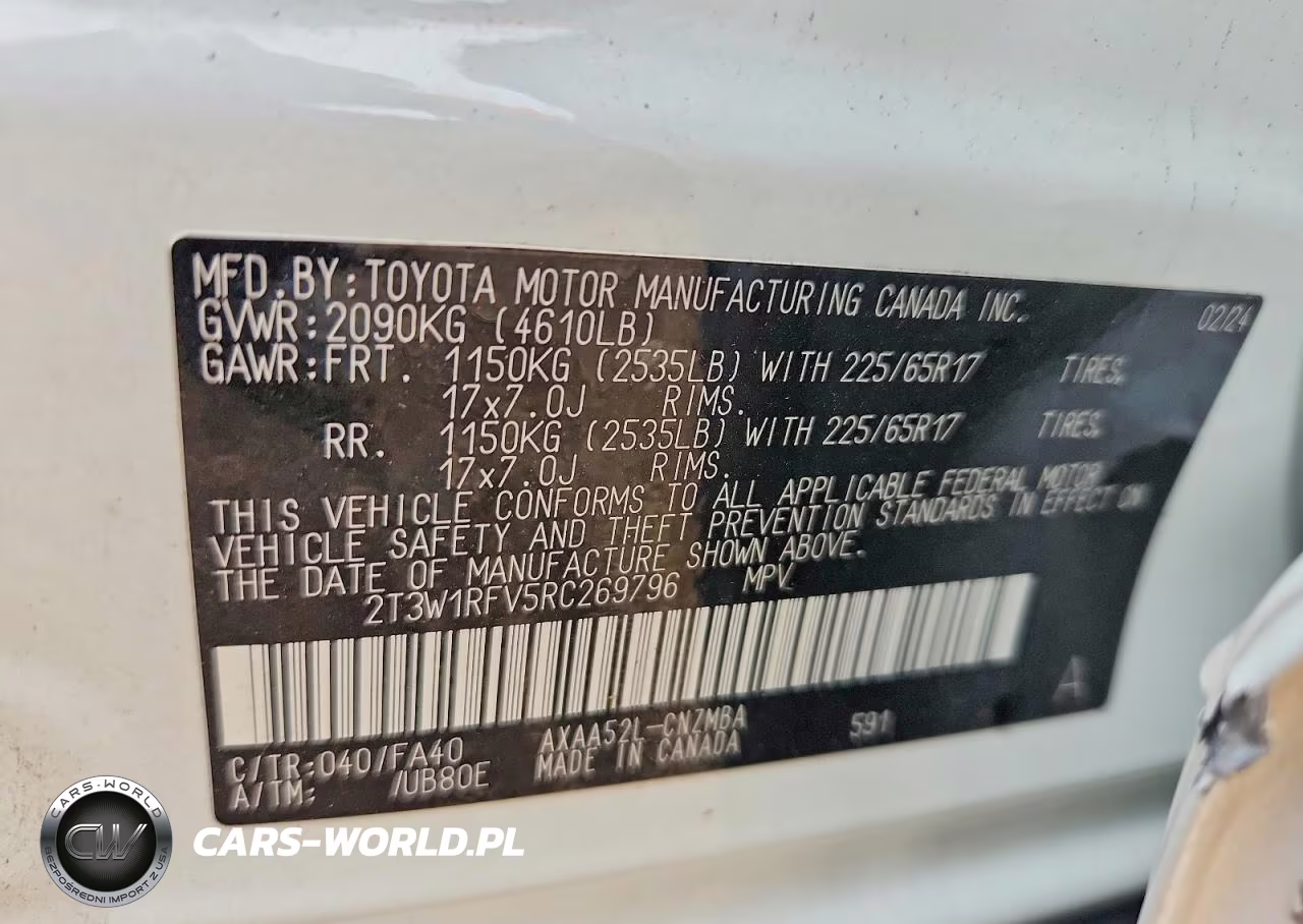 2024 Toyota Rav4 Xle VIN:2T3W1RFV5RC269796 - 14