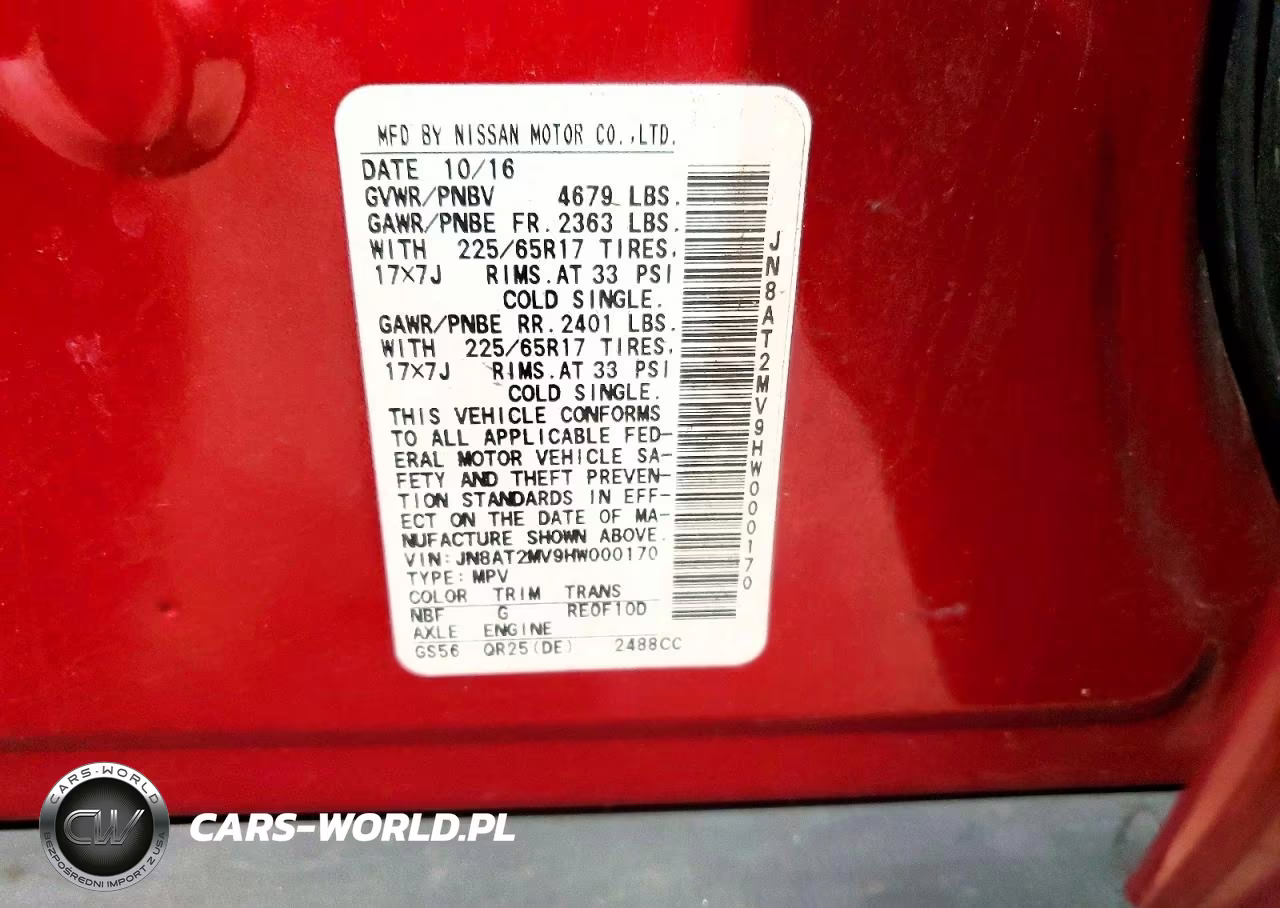 2017 Nissan Rogue S VIN:JN8AT2MV9HW000170 - 13