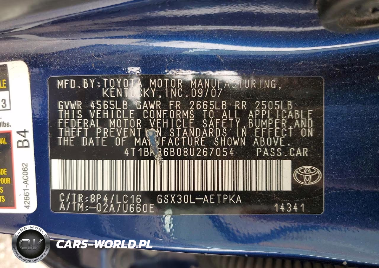 2008 Toyota Avalon Limited VIN:4T1BK36B08U267054 - 12