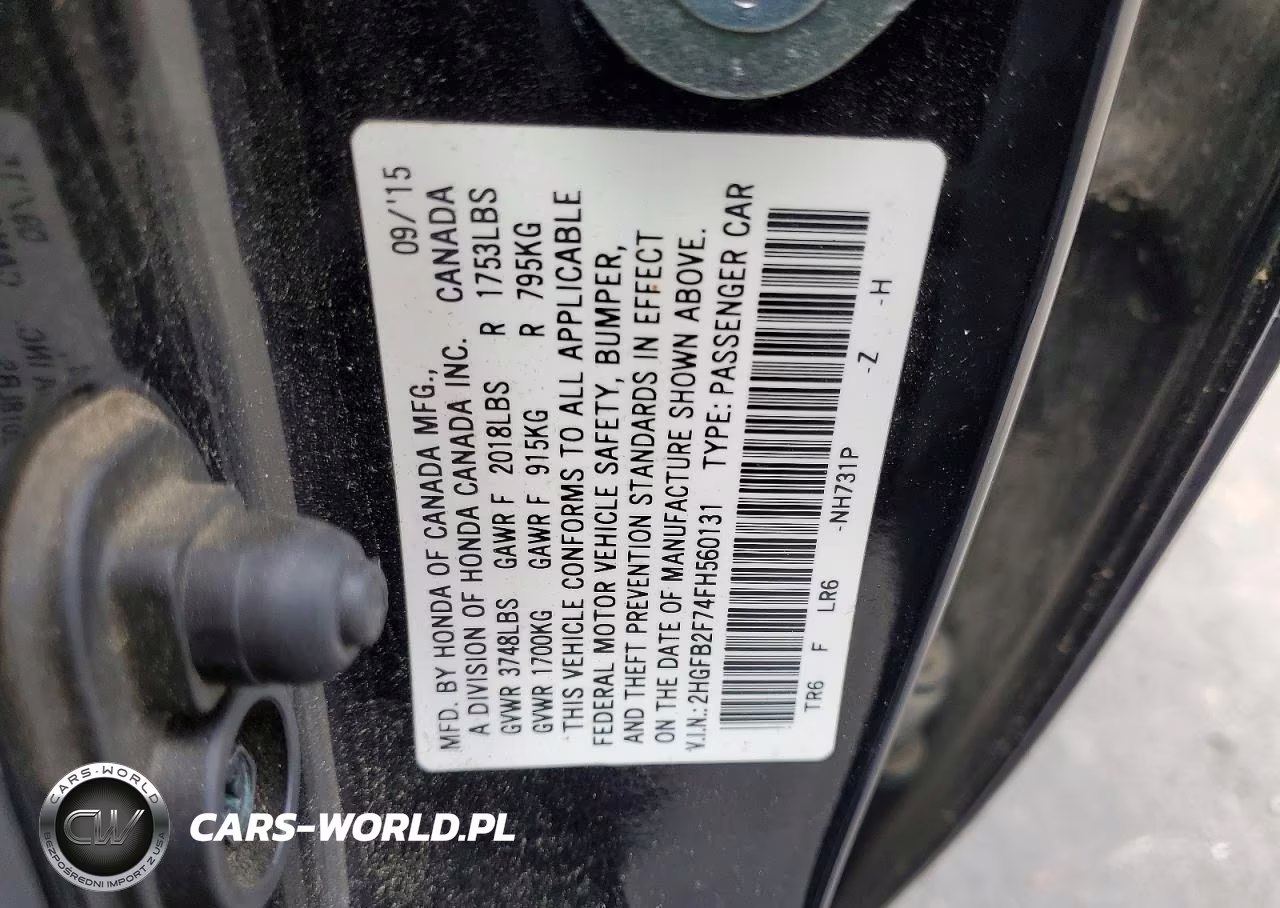 2015 Honda Civic Se VIN:2HGFB2F74FH560131 - 13