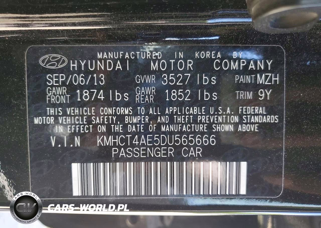2013 Hyundai Accent Gls VIN:KMHCT4AE5DU565666 - 12