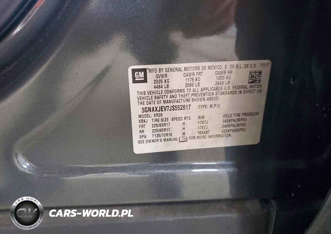 2018 Chevrolet Equinox Lt VIN:3GNAXJEV7JS552817 - 13