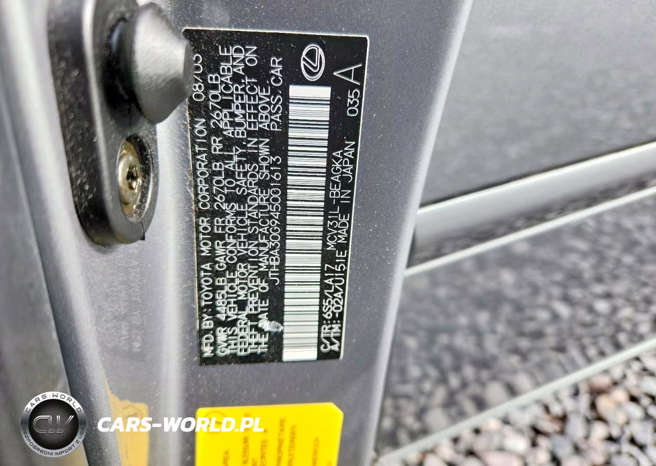 2004 Lexus Es 330 VIN:JTHBA30G945001613 - 12